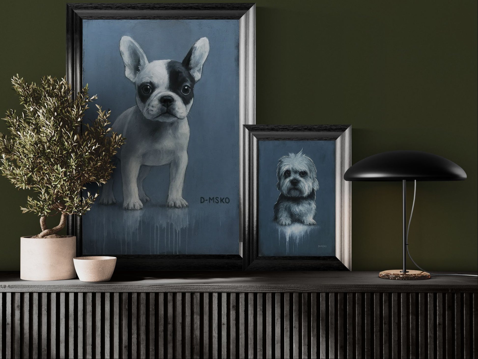 Small Guardian Painterly Matte Paper Poster - Contemporary Realist
