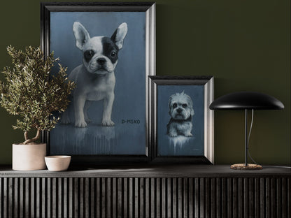 Small Guardian Painterly Matte Paper Poster - Contemporary Realist