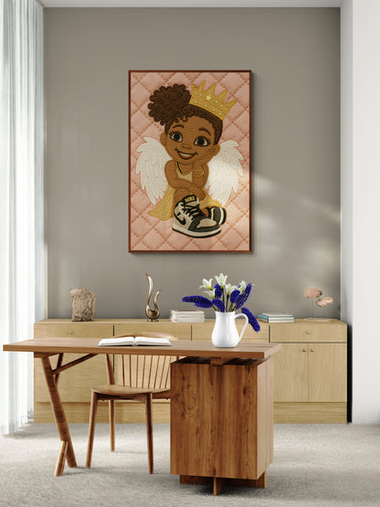 Sneaker Angel Quilt-Inspired Matte Paper Poster