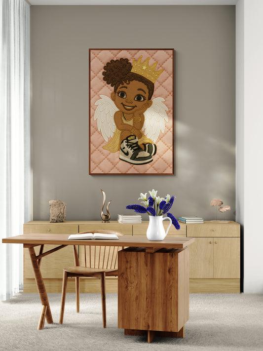 Sneaker Angel Quilt-Inspired Matte Paper Poster