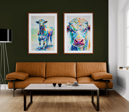 Close-up, unfiltered bold brushwork on matte paper poster - Pop Art