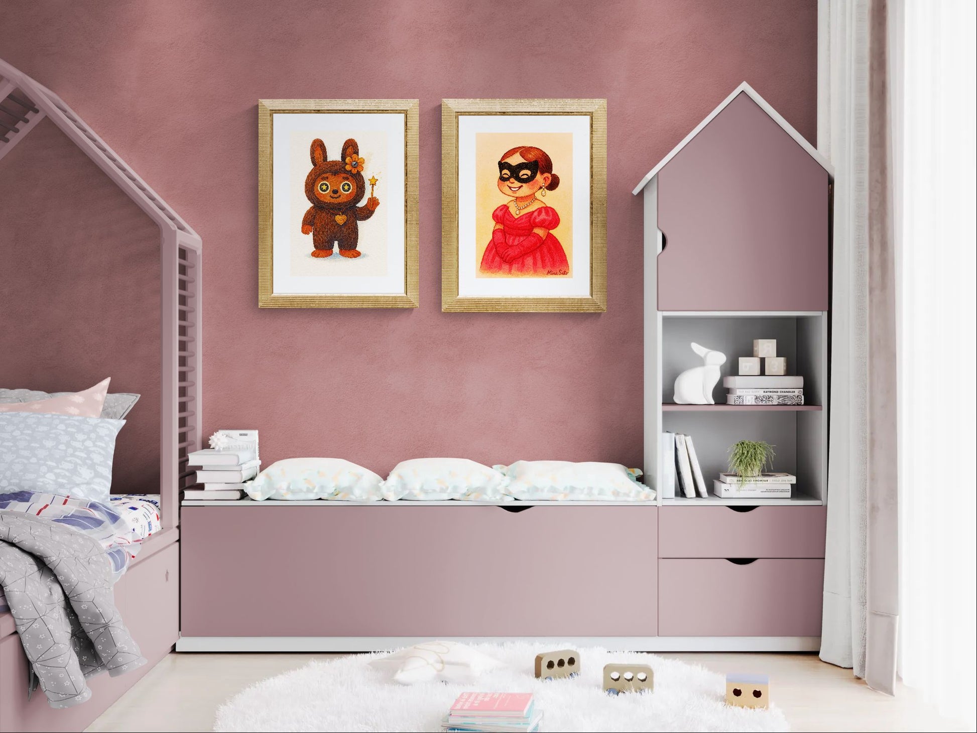 Starlit Smile Kawaii-Style Matte Paper Poster