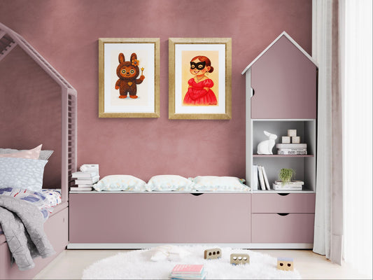 Starlit Smile Kawaii-Style Matte Paper Poster