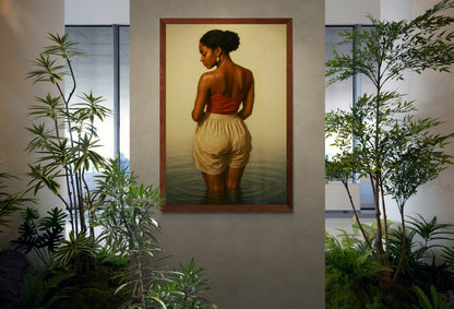 Summer Stillness Whispers of Water and Sunlight Matte Paper Poster