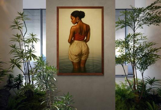 Summer Stillness Whispers of Water and Sunlight Matte Paper Poster
