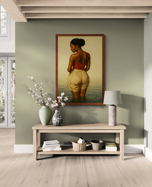 Summer Stillness Whispers of Water and Sunlight Matte Paper Poster