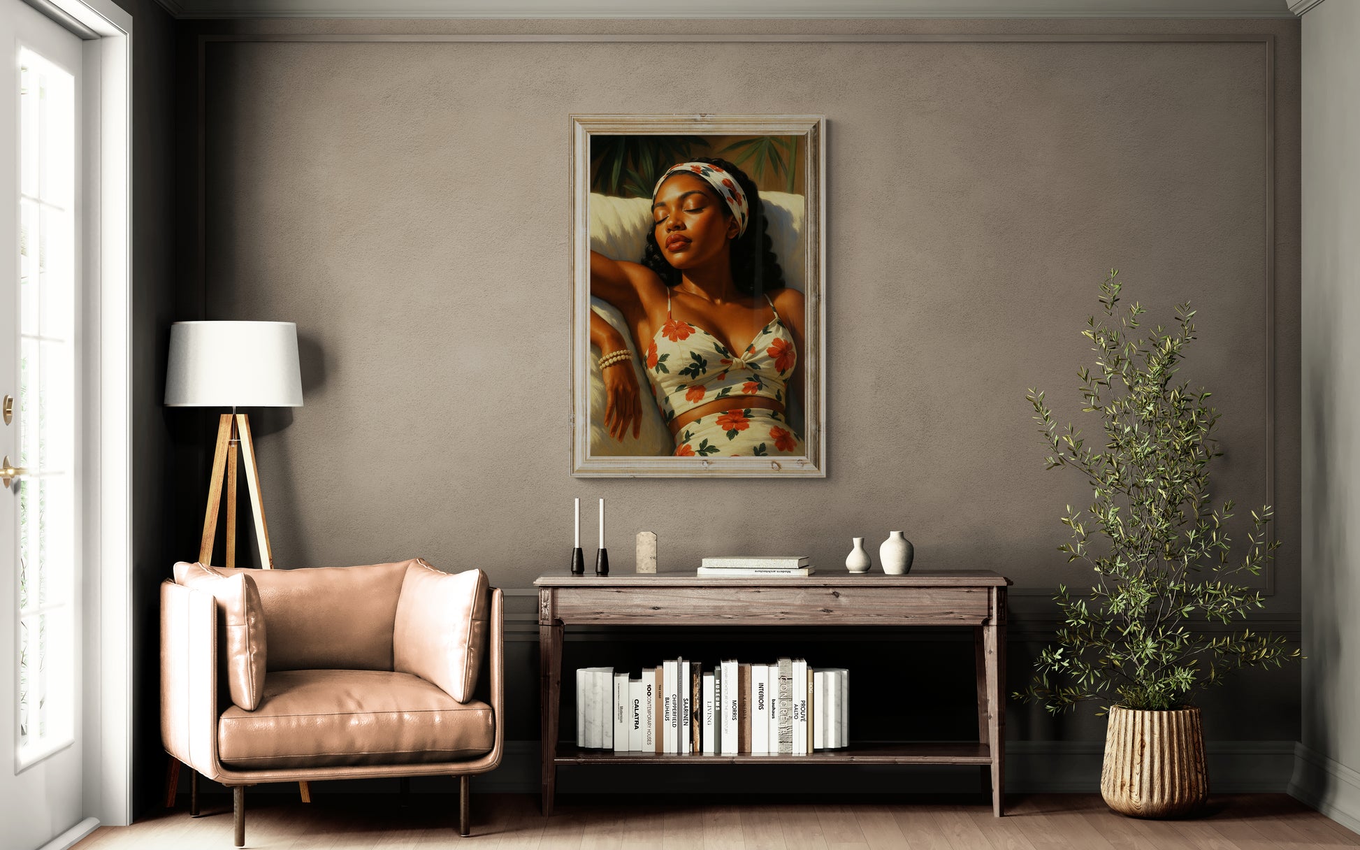Sun-Drenched Grace Warm-Toned Matte Paper Poster - Photorealist Style