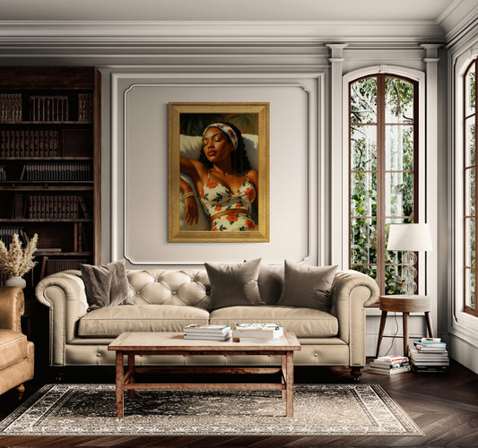 Sun-Drenched Grace Warm-Toned Matte Paper Poster - Photorealist Style