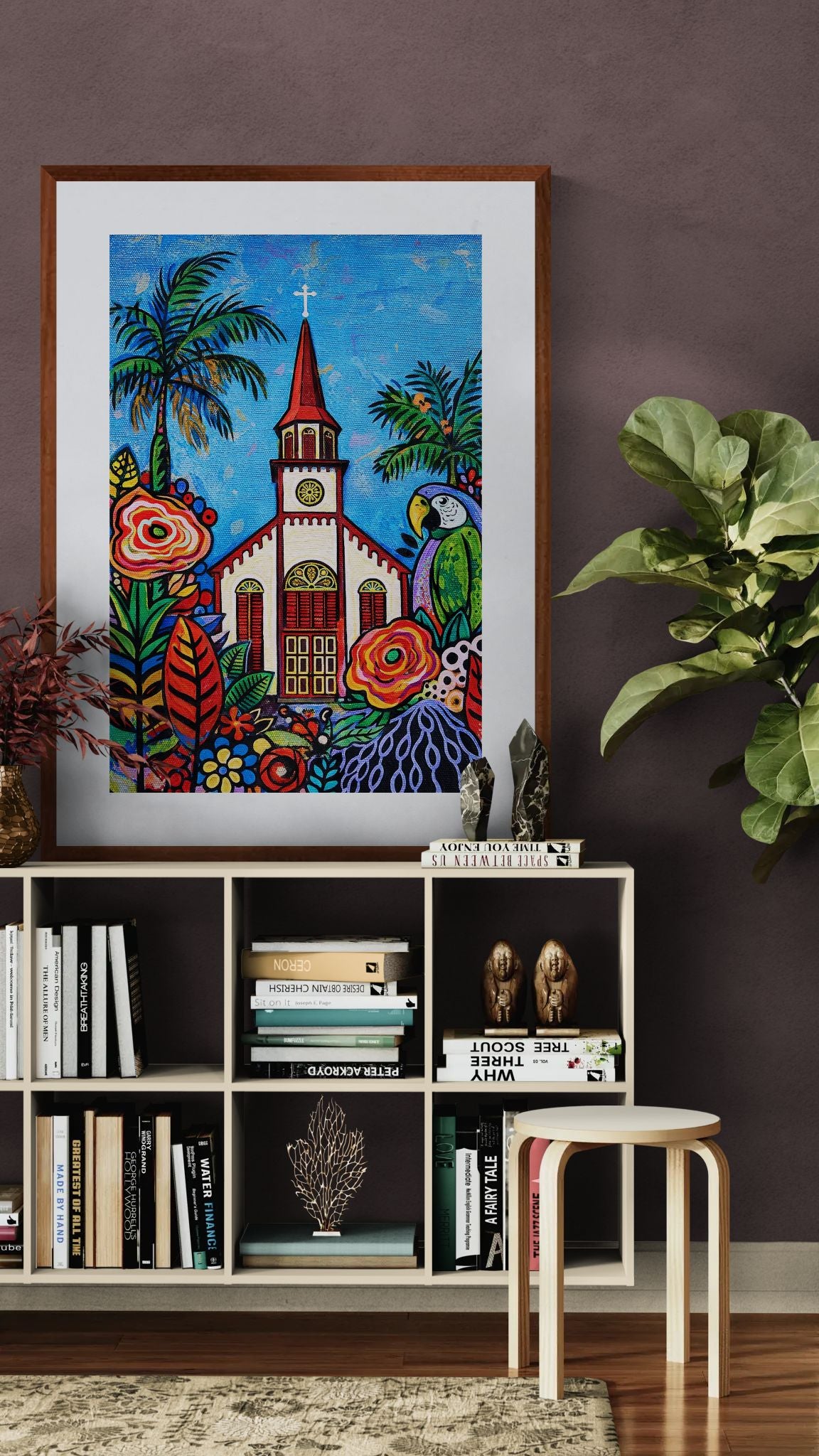Sunday in the Tropics Folk-Pop Matte Paper Poster - Pop Art