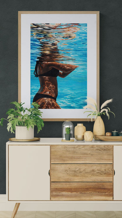 Sunlight Fractures Abstract-Realism Matte Paper Poster