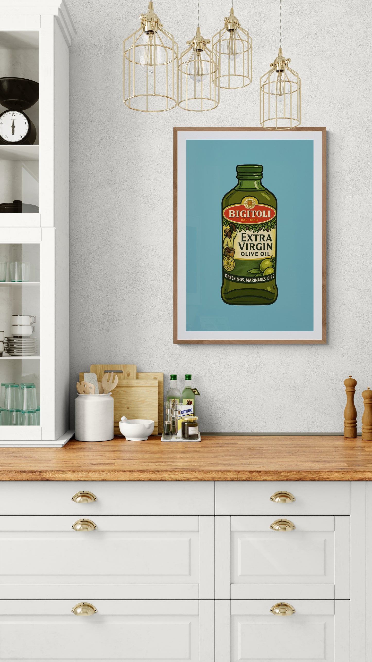 Extra Virgin Oil Retro-Label Matte Paper Poster - Pop Art