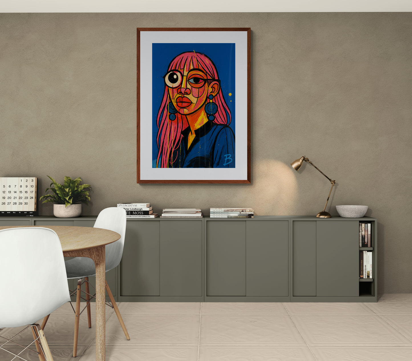 Surreal Pop Art Beauty High-Contrast Matte Paper Poster