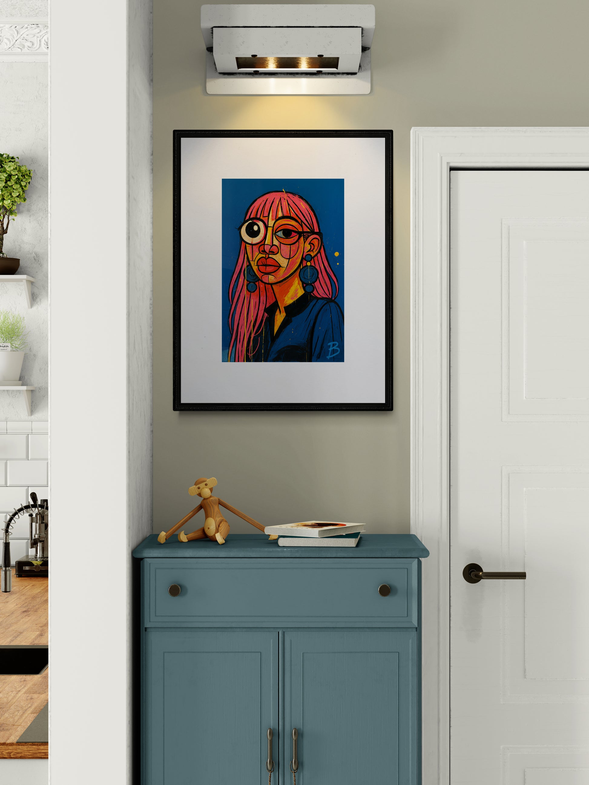 Surreal Pop Art Beauty High-Contrast Matte Paper Poster