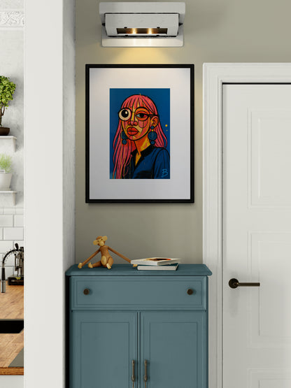 Surreal Pop Art Beauty High-Contrast Matte Paper Poster