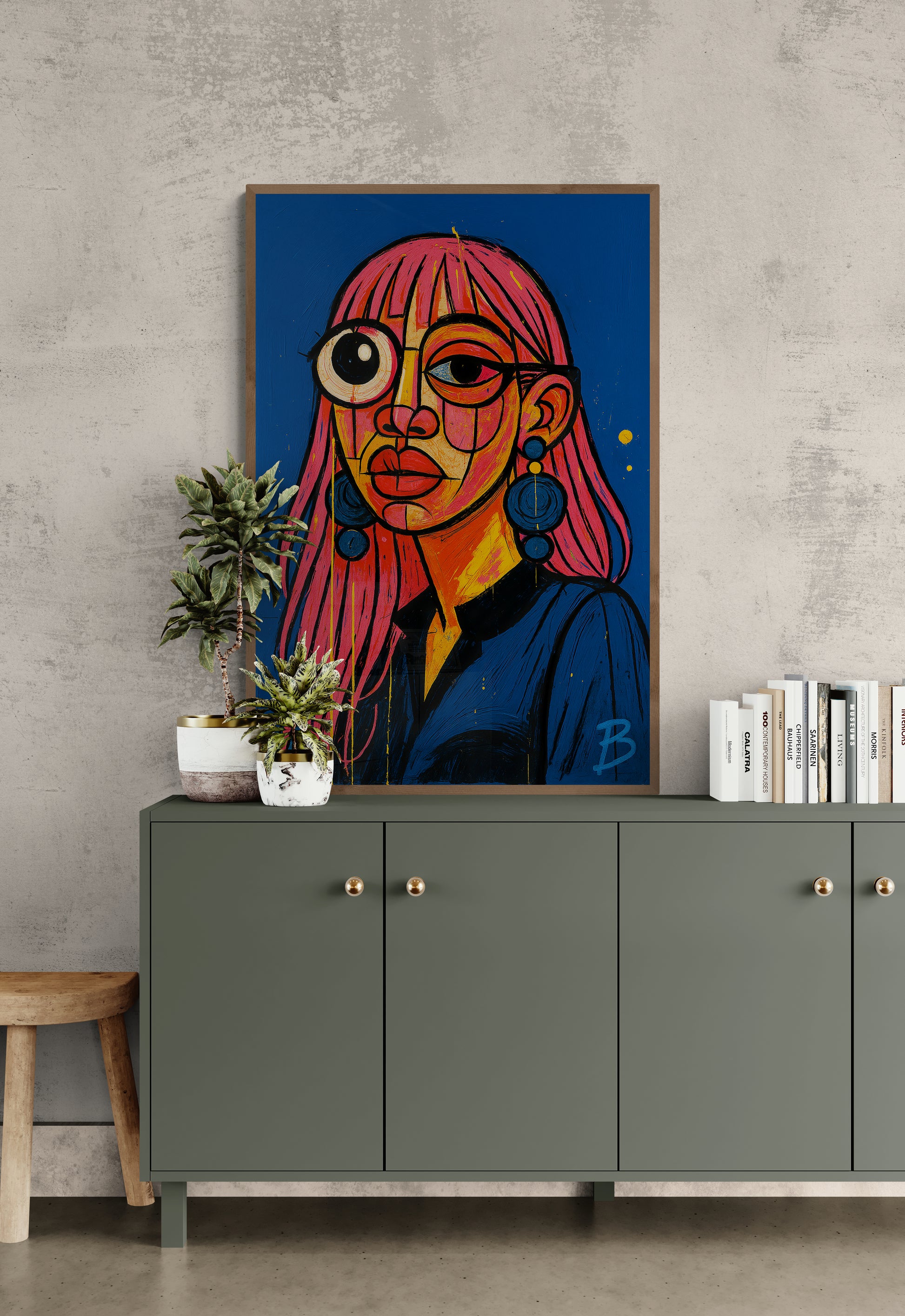Surreal Pop Art Beauty High-Contrast Matte Paper Poster
