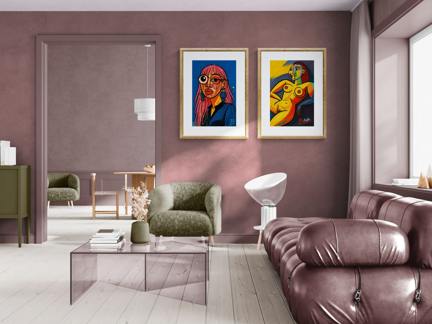 Surreal Pop Art Beauty High-Contrast Matte Paper Poster