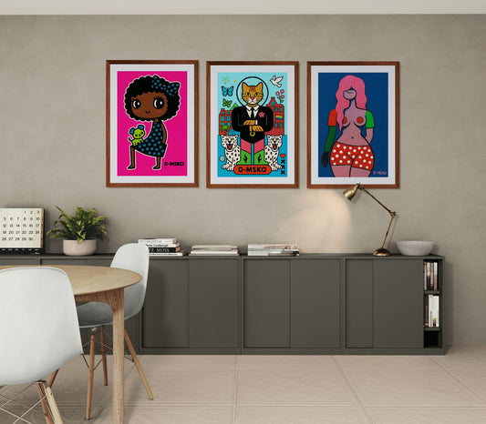 Amsterdam Cat King Museum-Quality Matte Paper Poster - Pop Art