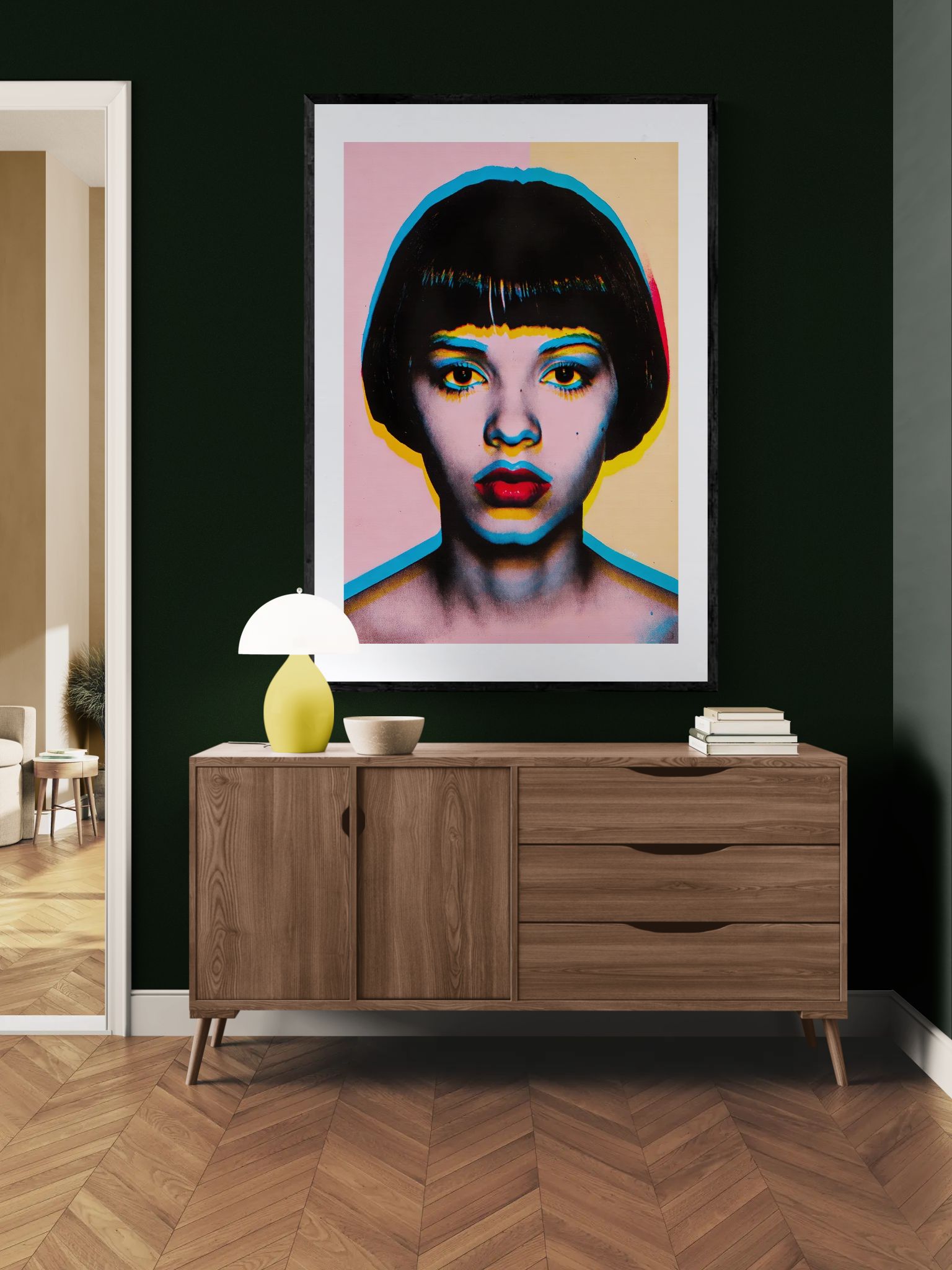 Symmetry and Afterimage Color-Separation Matte Paper Poster - Pop Art