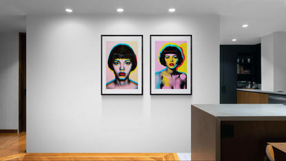 Symmetry and Afterimage Color-Separation Matte Paper Poster - Pop Art