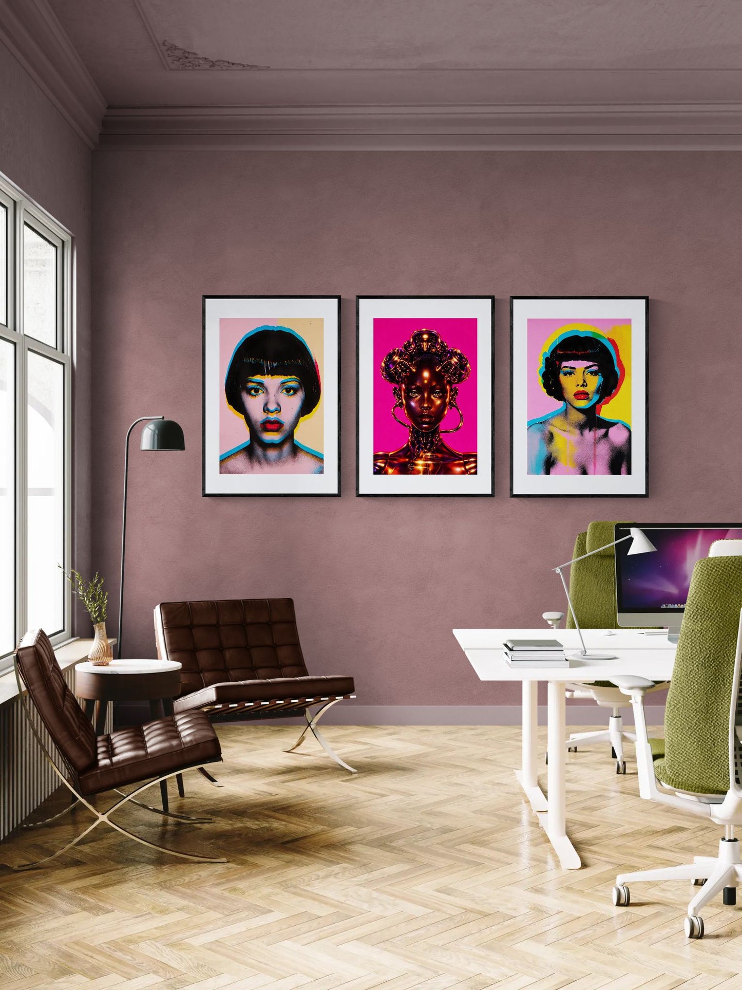 Synthetic Royalty Gold-Chrome Matte Paper Poster - Afrofuturism