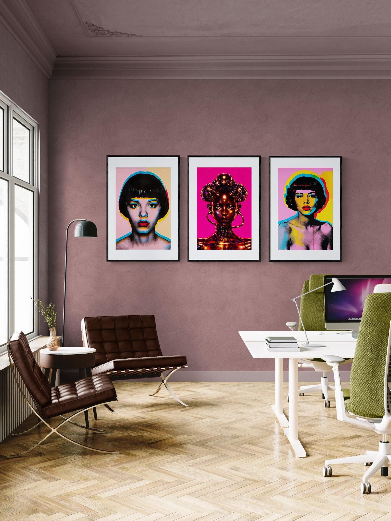 Synthetic Royalty Gold-Chrome Matte Paper Poster - Afrofuturism