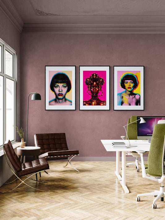 Synthetic Royalty Gold-Chrome Matte Paper Poster - Afrofuturism