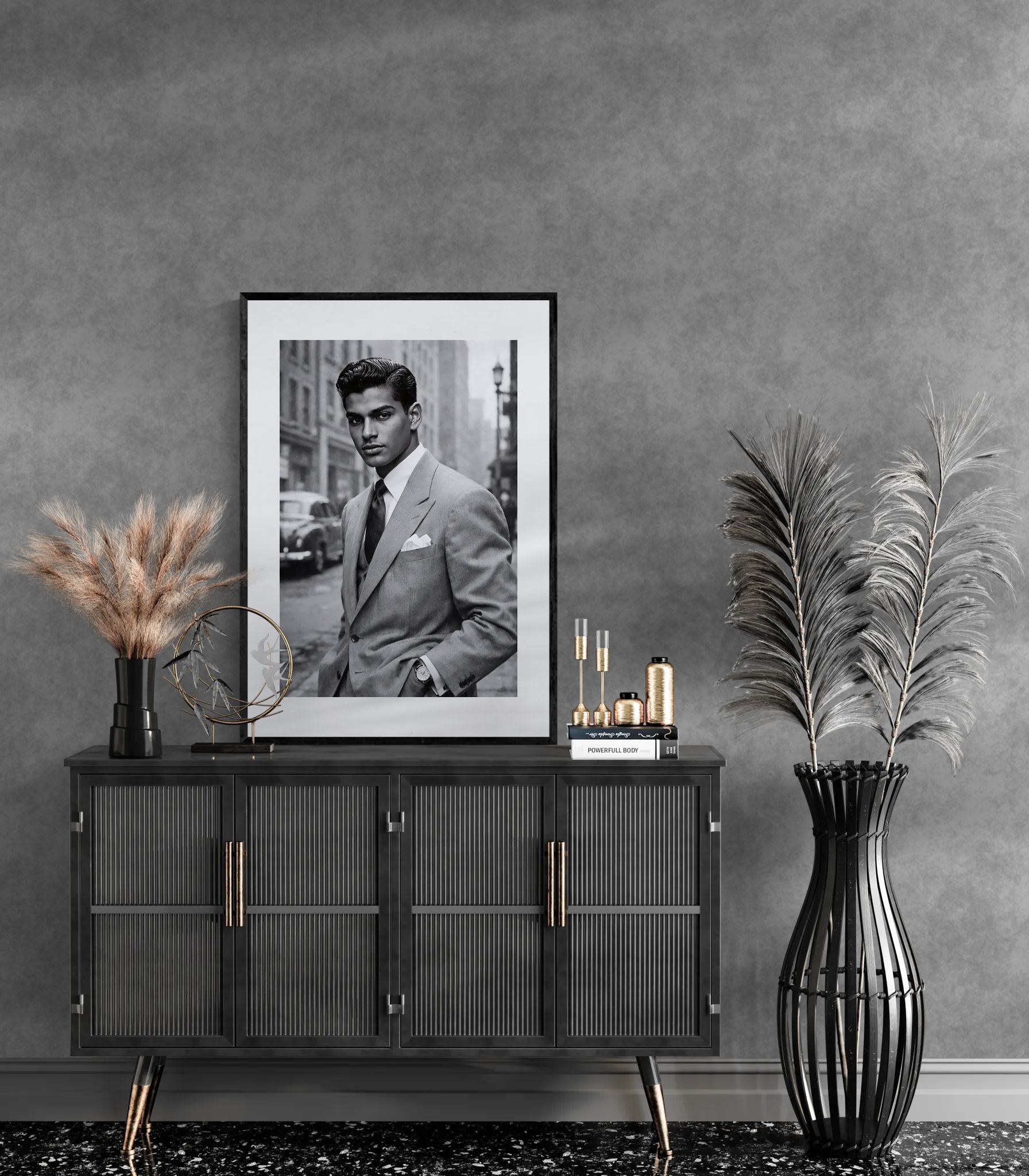 Tailored Resolve Film-Noir Matte Paper Poster - Mid-Century Style