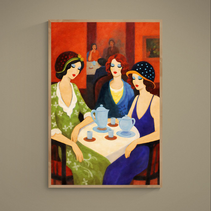 Tea Room Trio Cartel Art déco de calidad museo