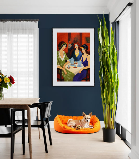 Tea Room Trio Cartel Art déco de calidad museo