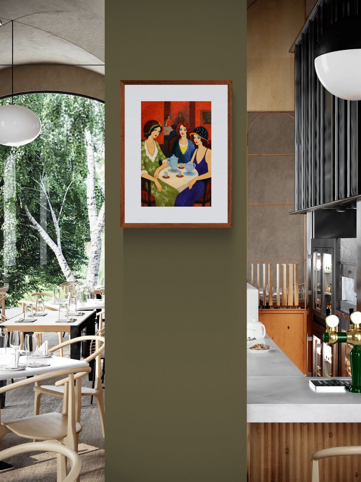 Tea Room Trio Cartel Art déco de calidad museo