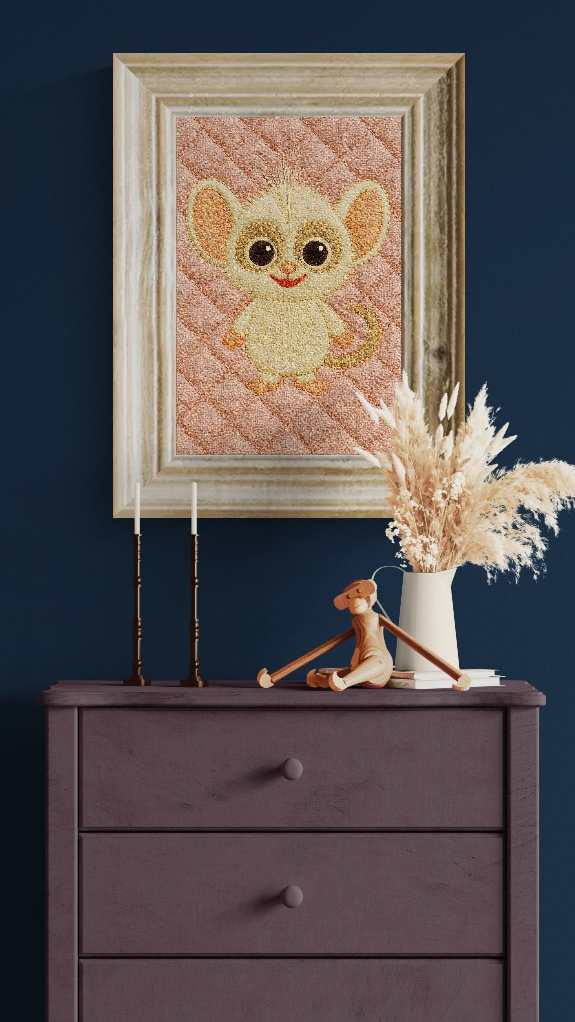 Tender Tail Quilt-Inspired Matte Paper Poster - Storybook Style