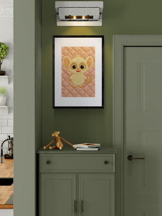 Tender Tail Quilt-Inspired Matte Paper Poster - Storybook Style