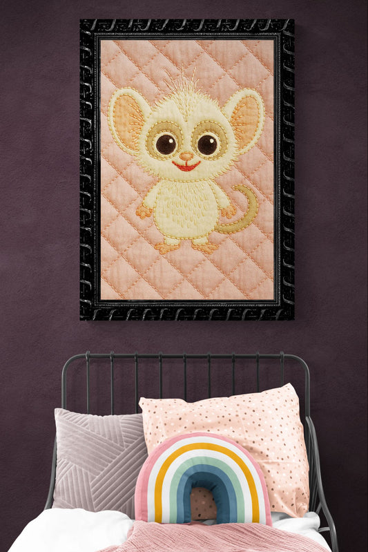 Tender Tail Quilt-Inspired Matte Paper Poster - Storybook Style