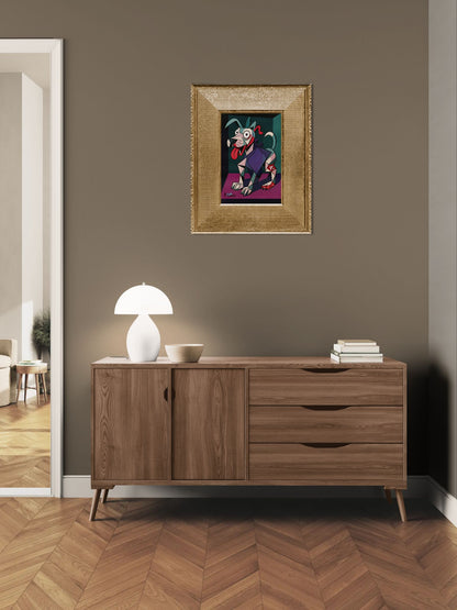 The Abstract Dog Cubist-Inspired Matte Paper Poster - Picasso Style