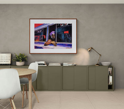 The Bus to Town Afro-Surinamese Matte Paper Poster - Pop Art