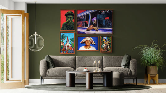 The Bus to Town Afro-Surinamese Matte Paper Poster - Pop Art