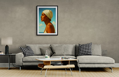 Tranquil Gaze Sunlit Grace Matte Paper Poster Modern Classical