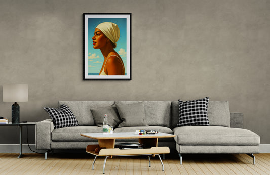 Tranquil Gaze Sunlit Grace Matte Paper Poster Modern Classical