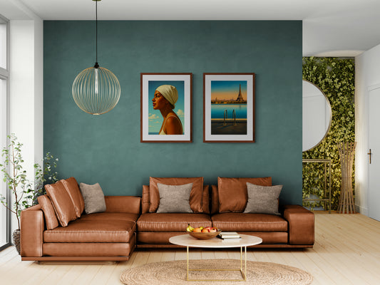 Tranquil Gaze Sunlit Grace Matte Paper Poster Modern Classical
