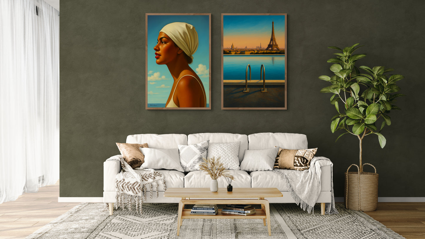 Tranquil Gaze Sunlit Grace Matte Paper Poster Modern Classical