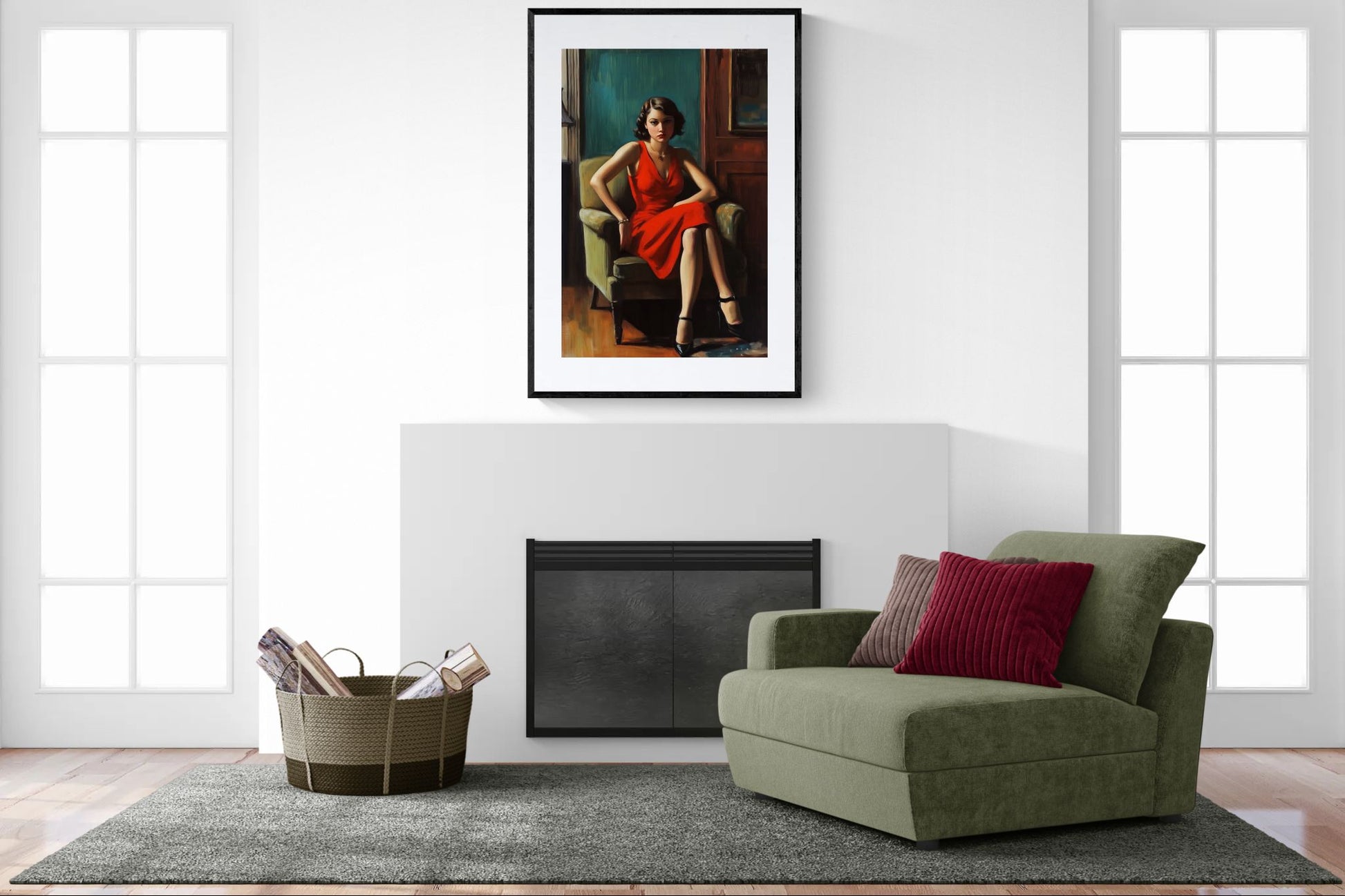 The Chair, Where Thought Settles Film-Noir Matte Paper Poster