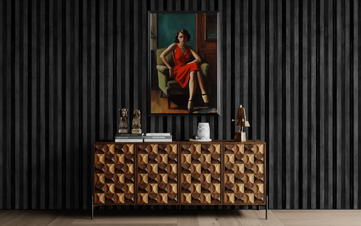 The Chair, Where Thought Settles Film-Noir Matte Paper Poster