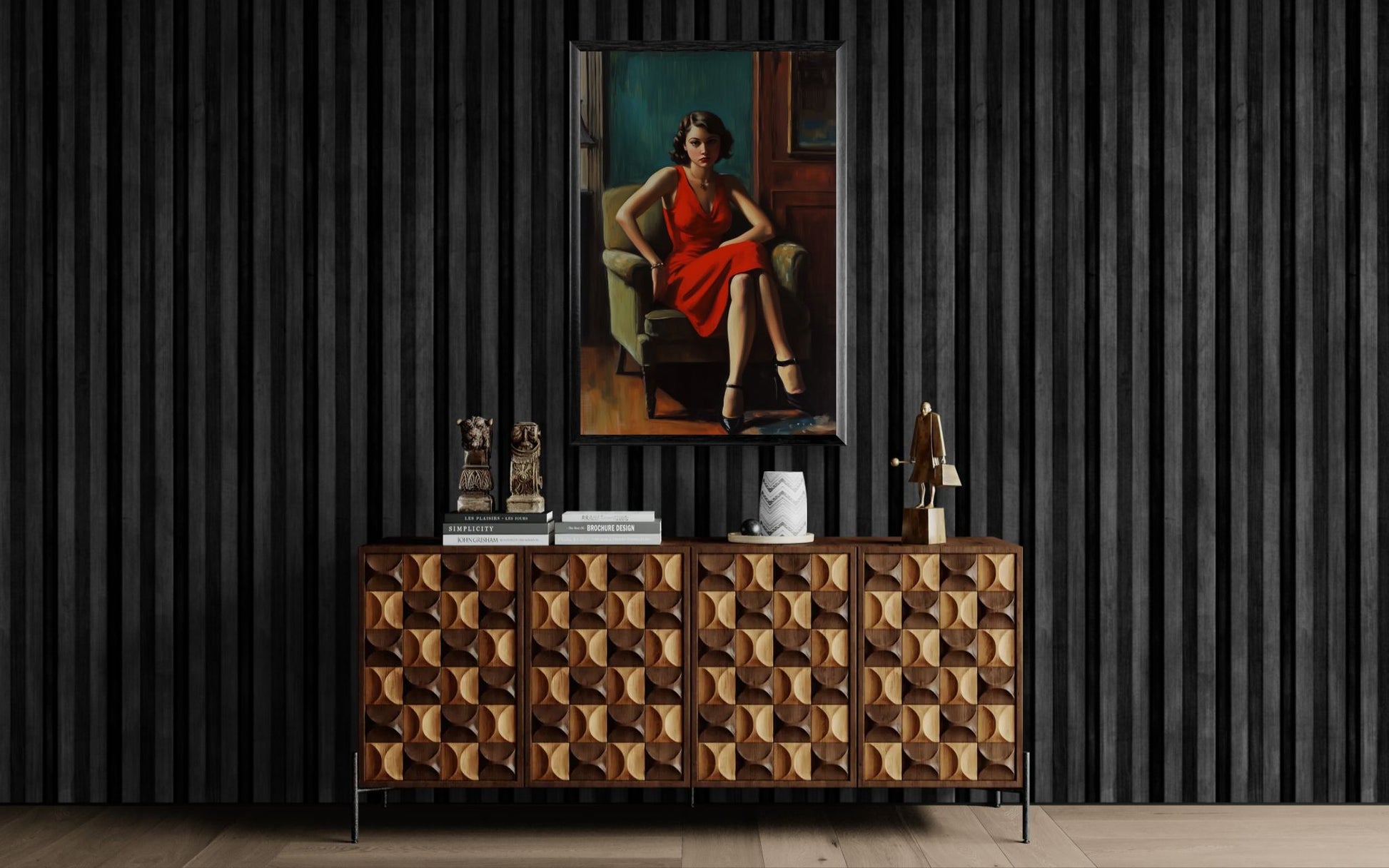 The Chair, Where Thought Settles Film-Noir Matte Paper Poster