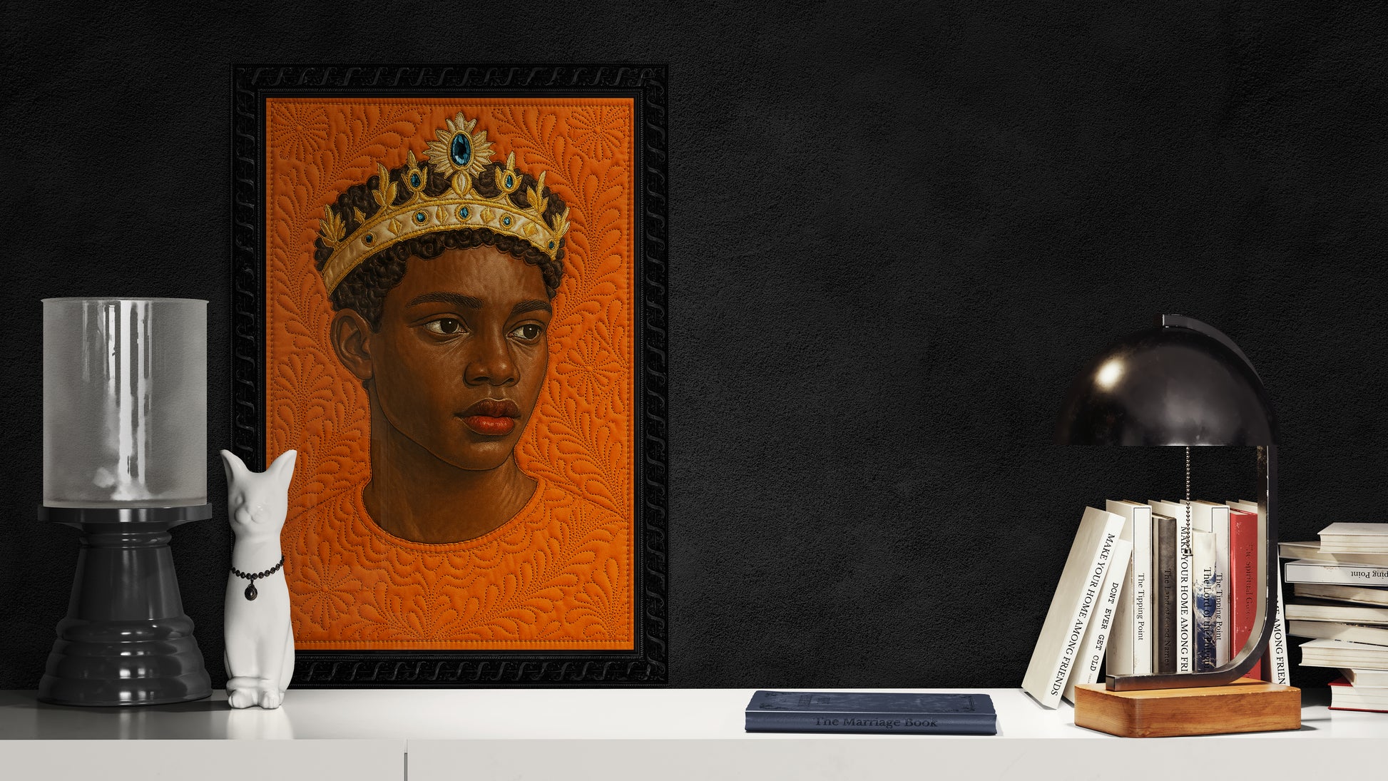 The Crowned One Textile-Inspired Afrocentric Matte Paper Poster
