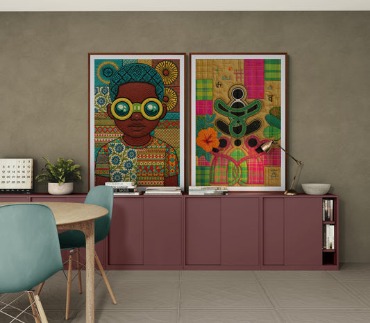 The Dreamer Goggles & Grace Quilt-Inspired Matte Paper Poster