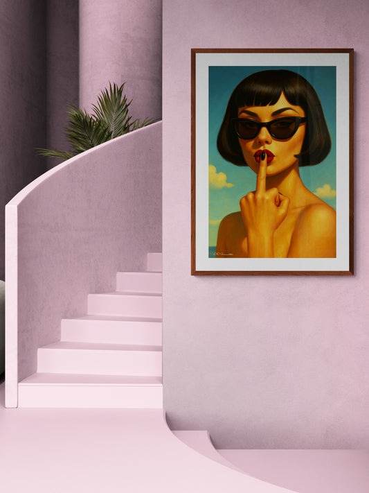 Femme Fatale Pop-Realism Matte Poster - Film Noir