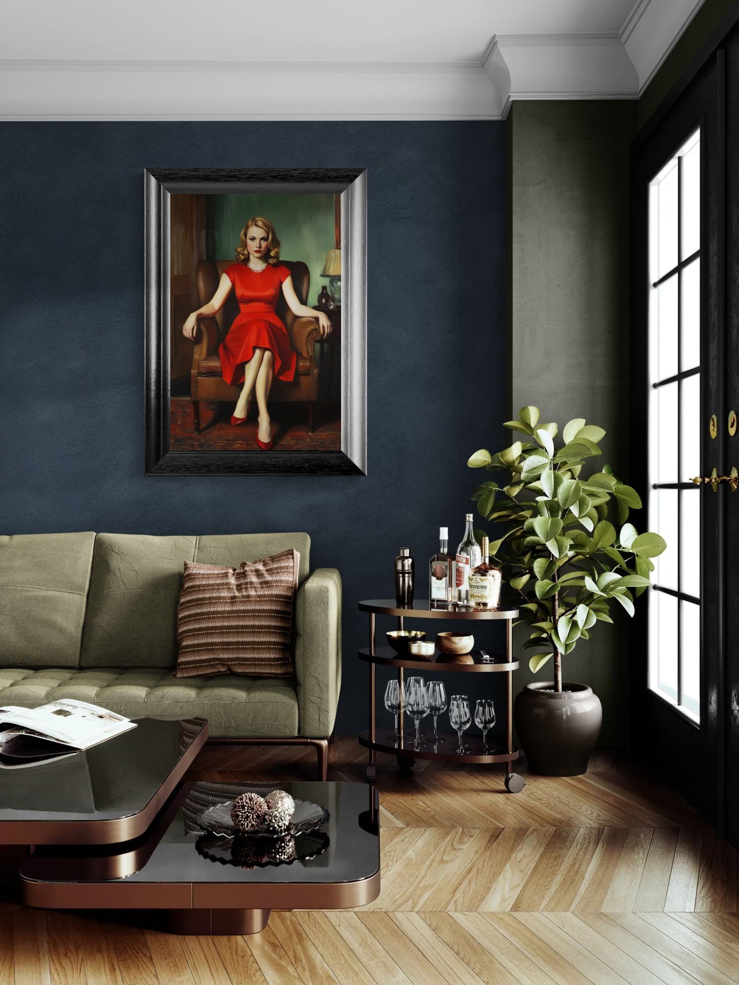 Mid-Century Matte Poster by The Gaze - Film Noir Glamour