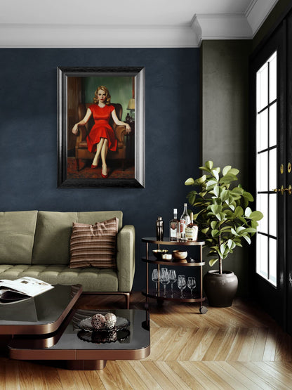Mid-Century Matte Poster by The Gaze - Film Noir Glamour