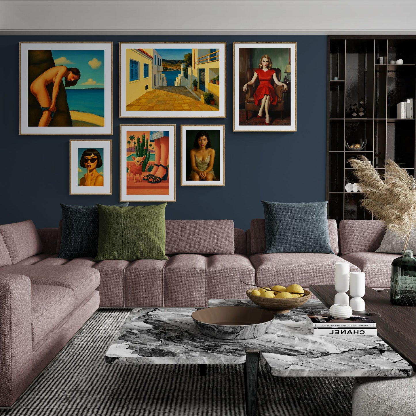 Mid-Century Matte Poster by The Gaze - Film Noir Glamour