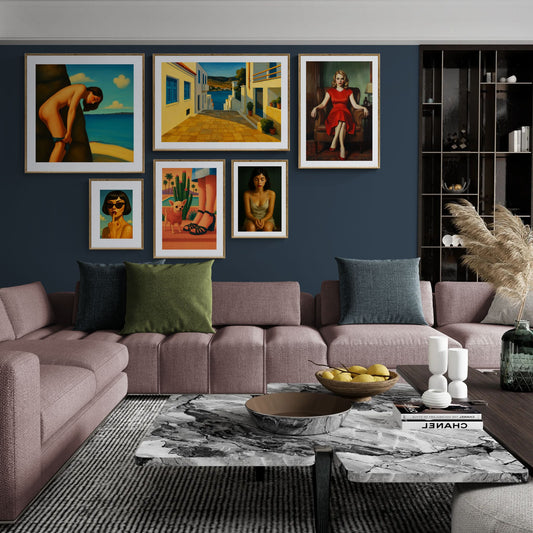 Mid-Century Matte Poster by The Gaze - Film Noir Glamour